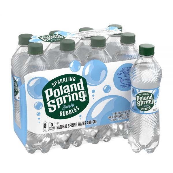 Regional Sparkling Spring Water, Simply Bubbles, 16.9 Oz, Pack Of 8 Bottles