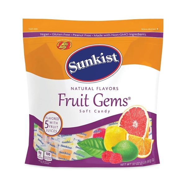 Sunkist Fruit Gems Chewy Candy Assortment, Assorted Natural Fruit