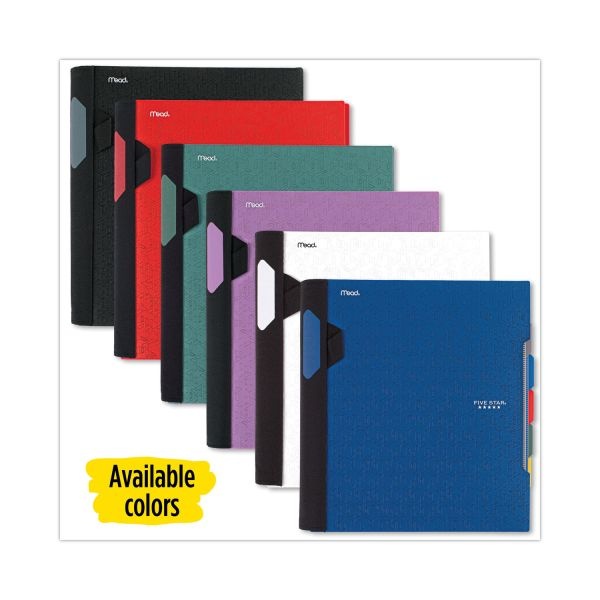 Five Star Advance Wirebound Notebook, 5 Subject, 10 Pockets, Medium/College Rule, Randomly Assorted Covers, 11 X 8.5, 200 Sheets