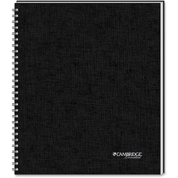 Cambridge Wirebound Guided Quicknotes Notebook, 1-Subject, List-Management Format, Dark Gray Cover, (80) 11 X 8.5 Sheets