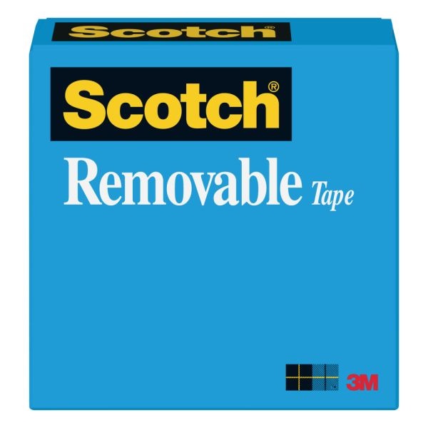 Scotch Magic 811 Removable Tape, 1/2" X 1296", Clear