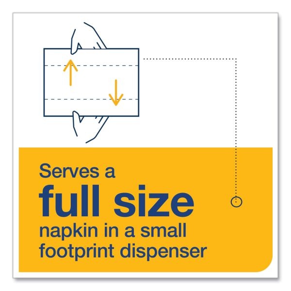 Tork Xpressnap Fit Interfold Dispenser Napkins, 2-Ply, 6.5 X 8.39, White, 120/Pack, 36 Packs/Carton