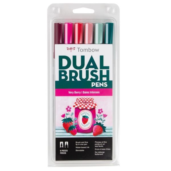 Kuretake Zig Clean Color Dot Dual Tip Markers 6/Pkg