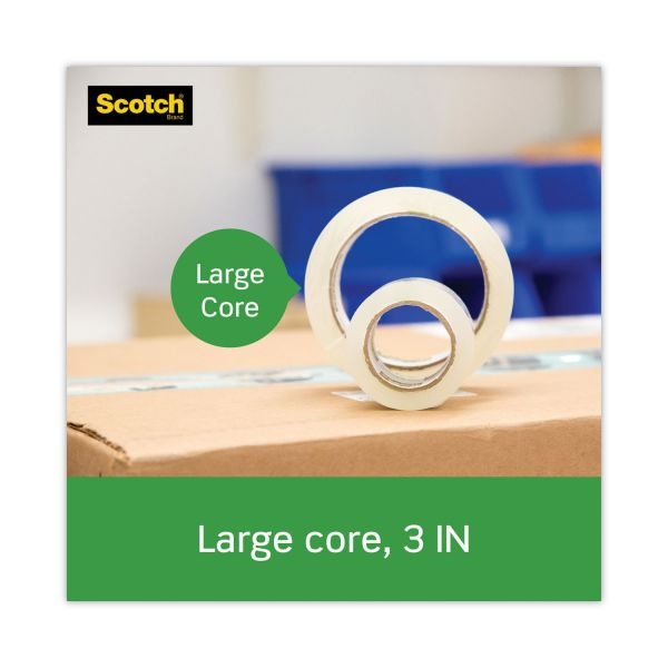 Scotch Tough Grip Moving Packaging Tape With Dispenser, 3" Core, 1.88" X 54.6 Yds, Clear