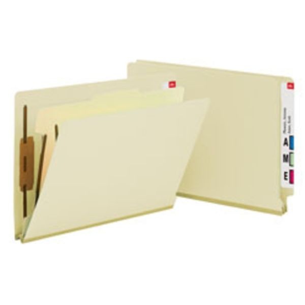 Smead Manila Classification Folders, 1 Divider, Letter Size, Box Of 10
