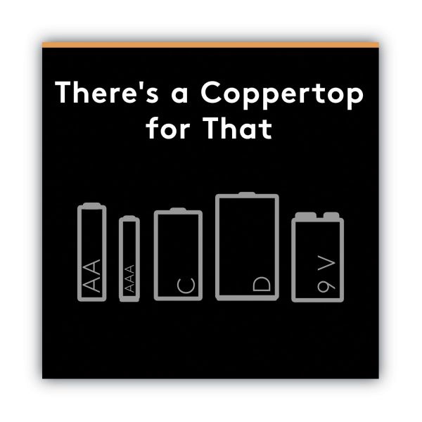 Duracell Coppertop Alkaline 9V Batteries, 2/Pack