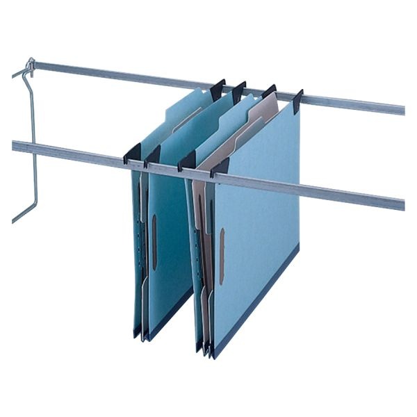 Pendaflex Hanging Classification Folders, 2 Dividers, 6 Partitions, Legal Size, Blue