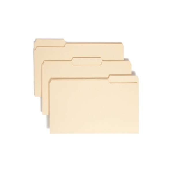 Smead Manila File Folders, Legal Size, 1/3 Cut, Box Of 100