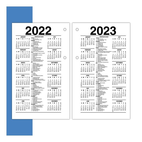 At-A-Glance Desk Calendar Refill, 3 1/2 X 6, White, 2023 Calendar