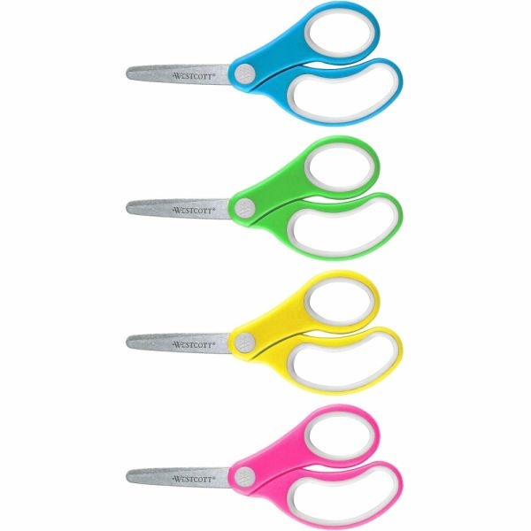 Soft Handle 5 Kids Scissors Classpack, Blunt, Pack of 12