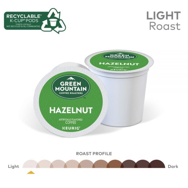 Green Mountain Coffee K-Cups, Hazelnut, Light Roast, 24 K-Cups