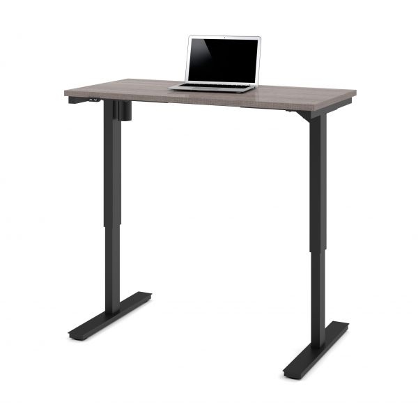 Bestar 24" X 48" Electric Height Adjustable Table In Bark Gray