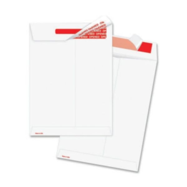 Survivor Tyvek Tamper-Indicator Envelopes, 10" X 13", Self-Adhesive, White, Box Of 100
