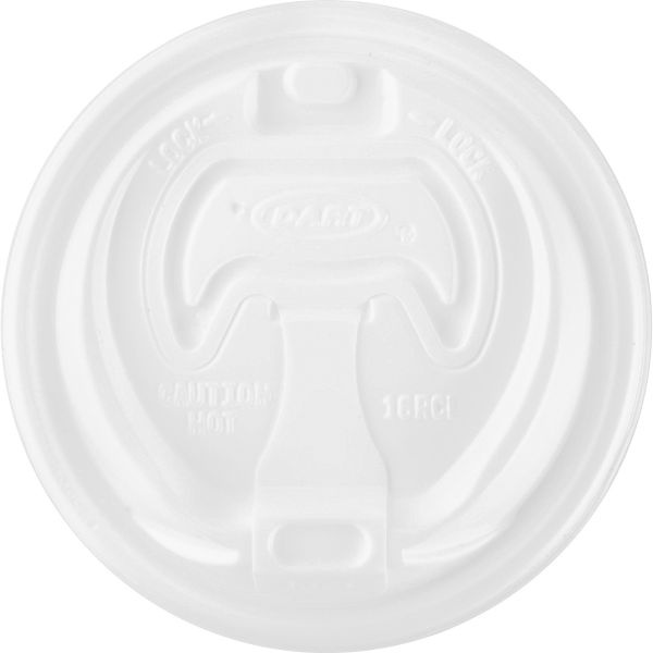 Dart Optima Reclosable Hot Cup Lids, For 12-24 Oz Foam Cups, White, Case Of 1,000