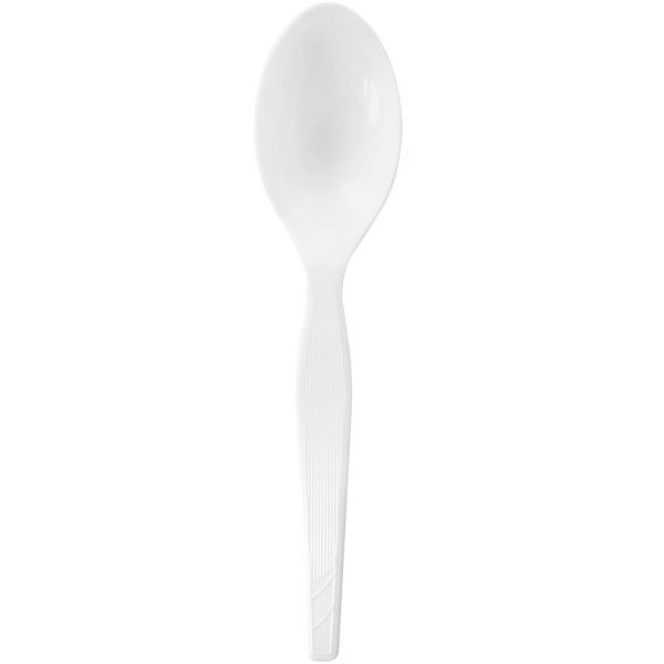 Dixie Plastic Cutlery, Heavy Mediumweight Teaspoons, White, 100/Box