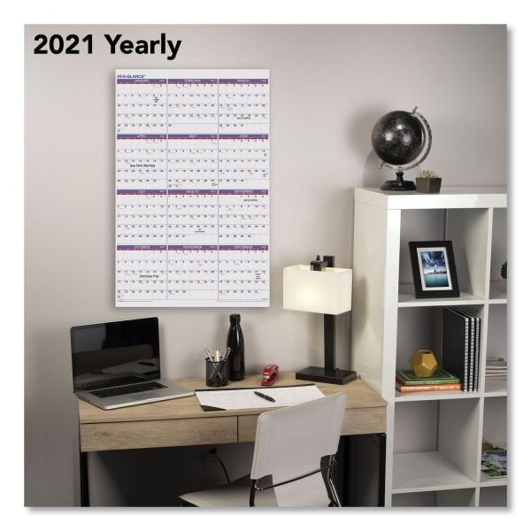 At-A-Glance Yearly Wall Calendar, 24 X 36, White Sheets, 12-Month (Jan To Dec): 2024