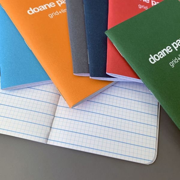 Doane Utility Notebook Small 5.5"X3.5" 24 Sheets/Bk 50# Grid + Lines - 6 Pack Assorted