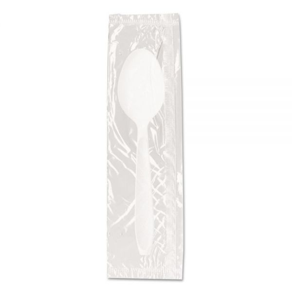 Reliance Mediumweight Cutlery, Teaspoon, Individually Wrapped, White, 1000/Carton