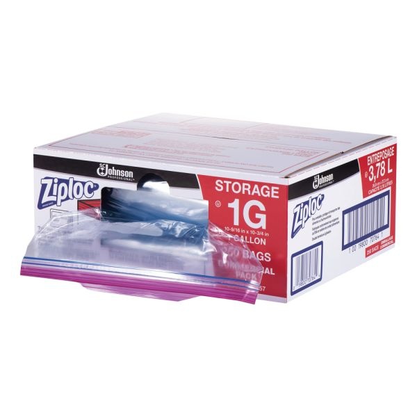 Ziploc Storage Bags, 1 Gallon, Box Of 250 Bags