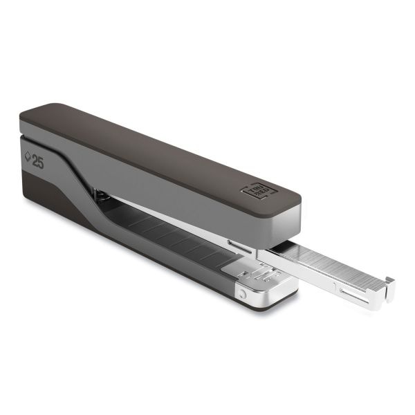 Tru Red Desktop Aluminum Full Strip Stapler, 25-Sheet Capacity, Gray/Black