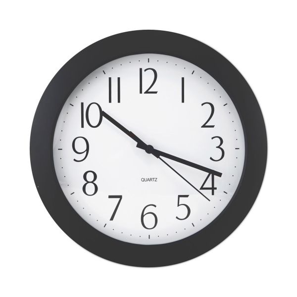 Universal Whisper Quiet Clock, 12" Overall Diameter, Black Case, 1 Aa (Sold Separately)