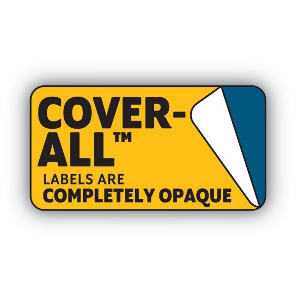 Maco Cover-All Opaque Laser/Inkjet Shipping Labels, Inkjet/Laser Printers, 2 X 4, White, 10 Labels/Sheet, 250 Sheets/Box