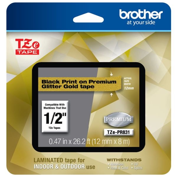 Brother Tze Premium Glitter Laminated Tape - 12Mm