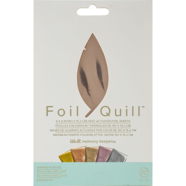 We R Memory Keepers Foil Quill Foil Sheets 4"X6" 30/Pkg