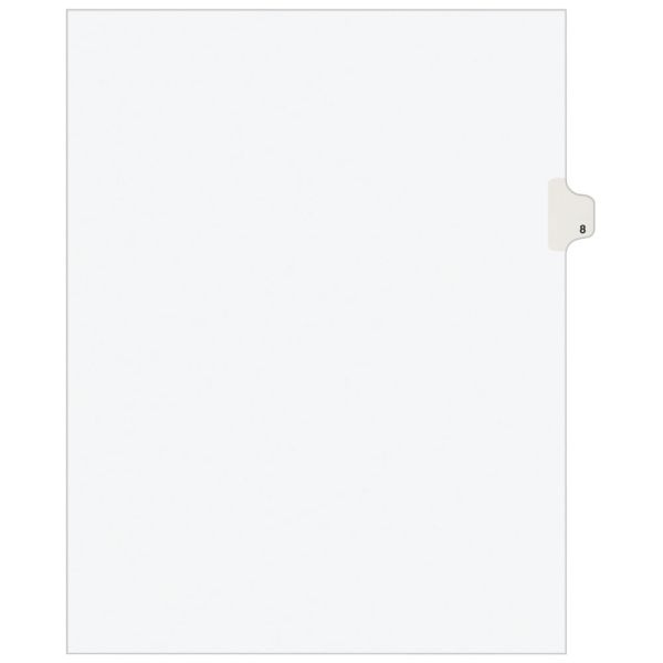 Avery Individual Legal Dividers Avery Style, Letter Size, Side Tab #8, Pack Of 25