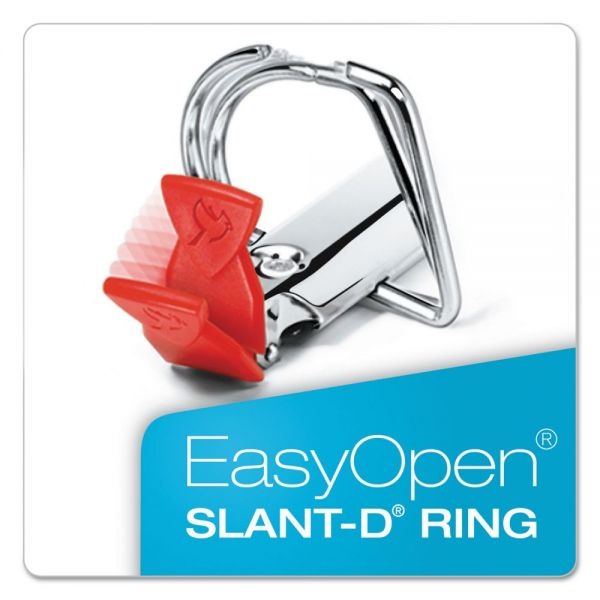 Cardinal Freestand Easy Open Locking 3-Ring View Binder, 1" Capacity, Slant-D Ring, White