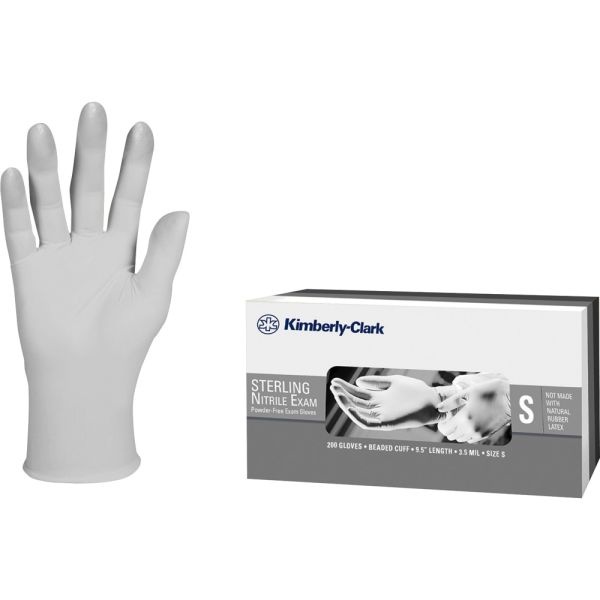 Kimberly-Clark Sterling Exam Gloves, Small, Light Gray, Box Of 200