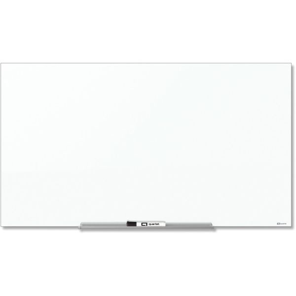 Quartet Invisamount Magnetic Unframed Dry-Erase Whiteboard, 85" X 48", White