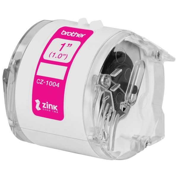 Brother Cz Roll Cassette, 1" X 16.4 Ft, White