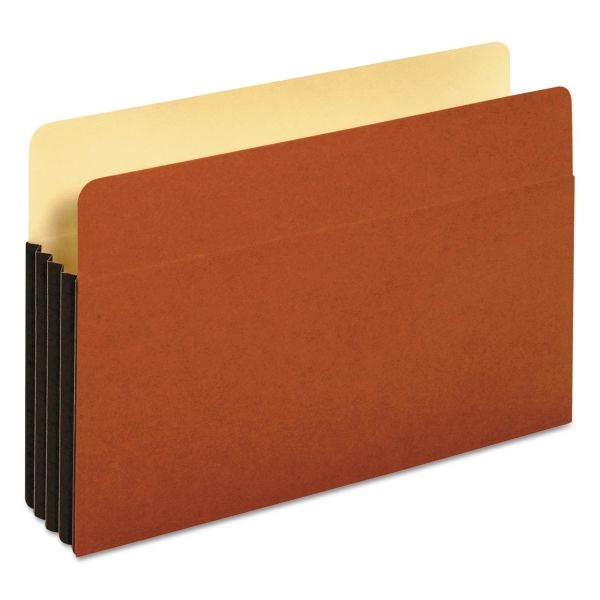 Pendaflex File Pocket With Tyvek, 3.5" Expansion, Legal Size, Redrope, 10/Box
