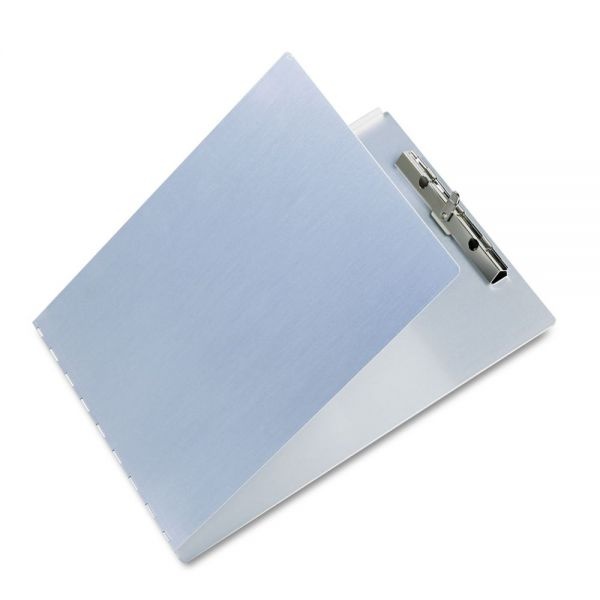 Saunders Aluminum Clipboard With Writing Plate, 0.5" Clip Capacity, Holds 8.5 X 11 Sheets, Silver