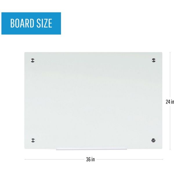 Bi-Silque Magnetic Glass Dry Erase Board