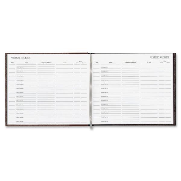 National Hardcover Visitor Register Book, Black Cover, 9.78 X 8.5 Sheets, 128 Sheets/Book