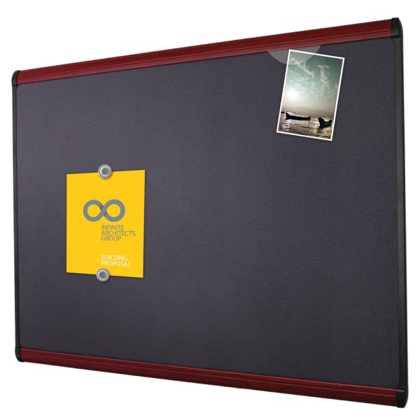 Quartet Prestige Plus Fabric Bulletin Board, 48" X 36", Wood