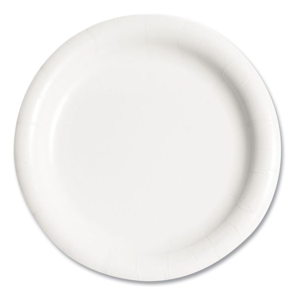 Bare Eco-Forward Clay-Coated Mediumweight Paper Plate, Proplanet Seal, 9" Dia, White, 125/Pack, 4 Packs/Carton