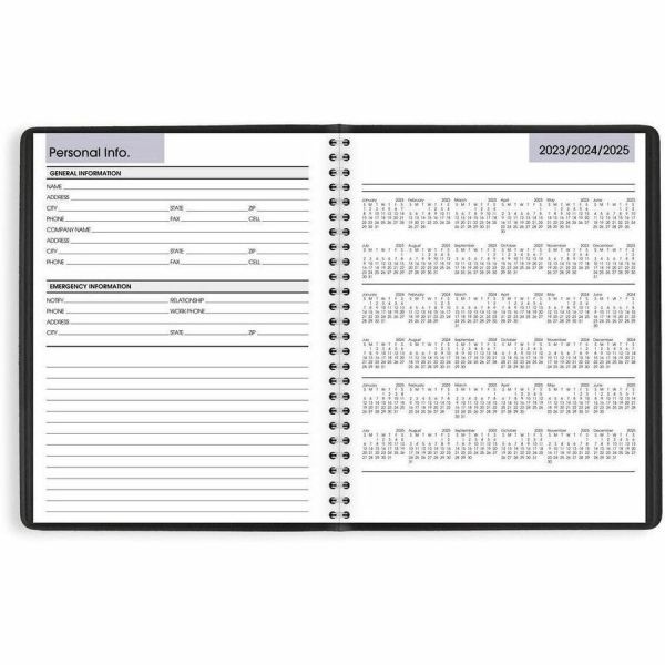 At-A-Glance Dayminder Weekly Planner, Vertical-Column Format, 8.75 X 7, Black Cover, 12-Month (Jan To Dec): 2024