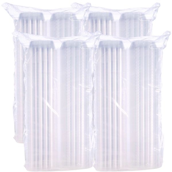 Dart Clearseal Hinged-Lid Plastic Containers, 5.8 X 6 X 3, Clear, Plastic, 125/Pack, 4 Packs/Carton
