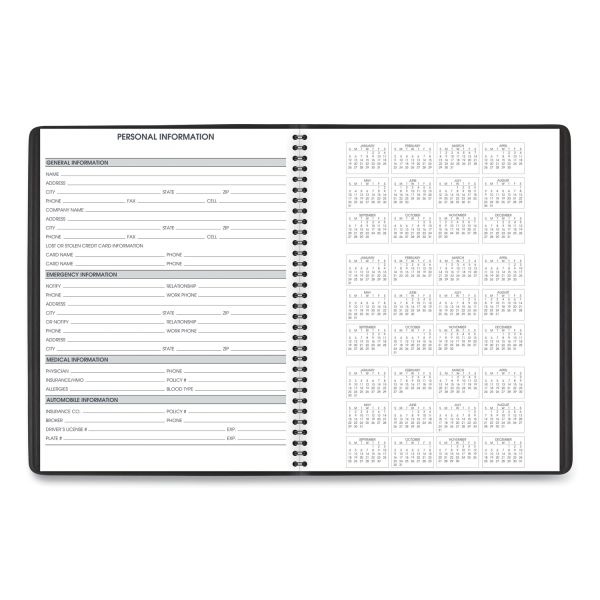At-A-Glance Weekly Appointment Book, 11 X 8.25, Black Cover, 14-Month (July To Aug): 2023 To 2024