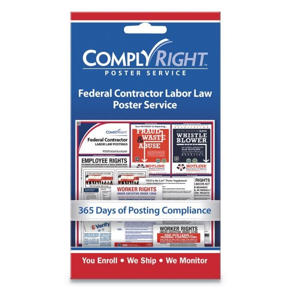 Complyright Labor Law Poster Service, "Federal Contractor Labor Law", 4 X 7