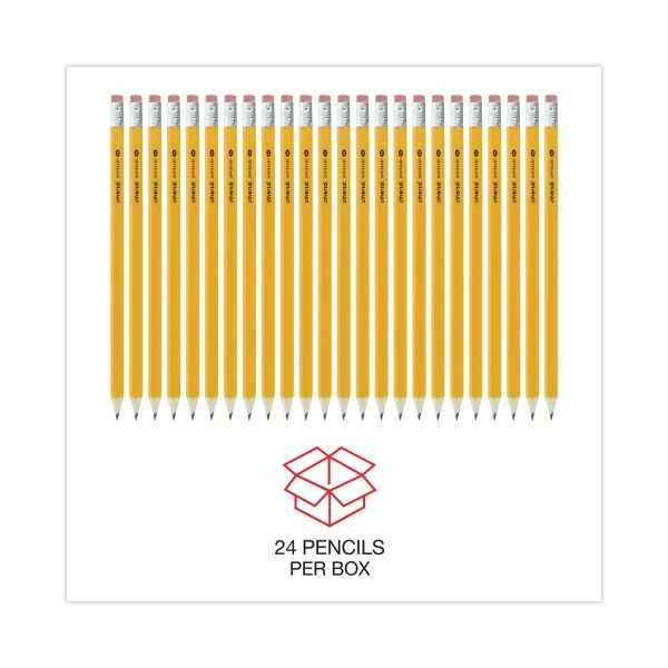 #2 Pre-Sharpened Woodcase Pencil, Hb (#2), Black Lead, Yellow Barrel, 24/Pack