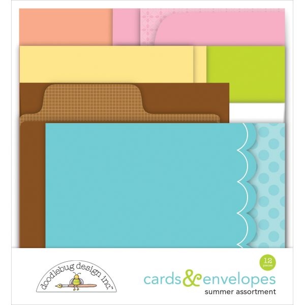 Doodlebug Cards & Envelopes 12/Pkg