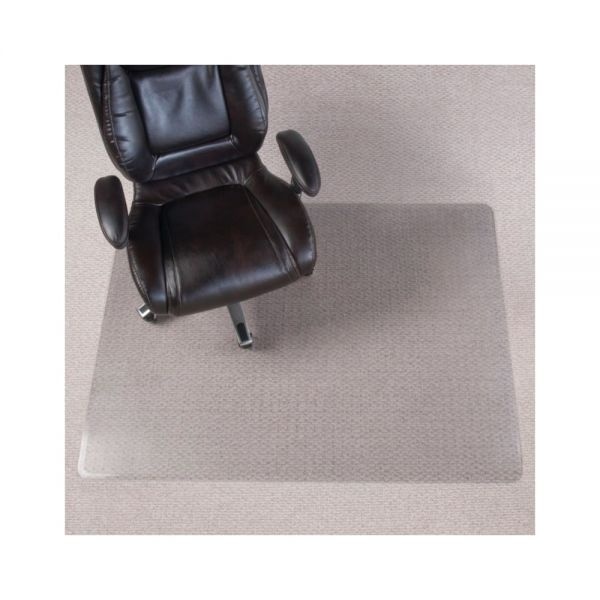 Realspace Chair Mat For Thin Commercial-Grade Carpets, Berber, Rectangular, 46" X 60", Clear