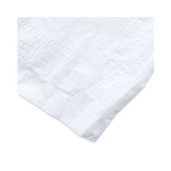Tatco Paper Table Cover, Embossed Paper With Plastic Liner, 54" X 108", White, 20/Carton