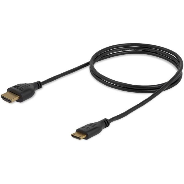 3Ft Mini Hdmi To Hdmi Cable With Ethernet, 4K 30Hz High Speed Slim Mini Hdmi 1.4 (Type-C) Device To Hdmi Adapter Cable/Cord