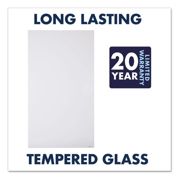 Quartet Invisamount Vertical Glass Dry-Erase Board - 42X72