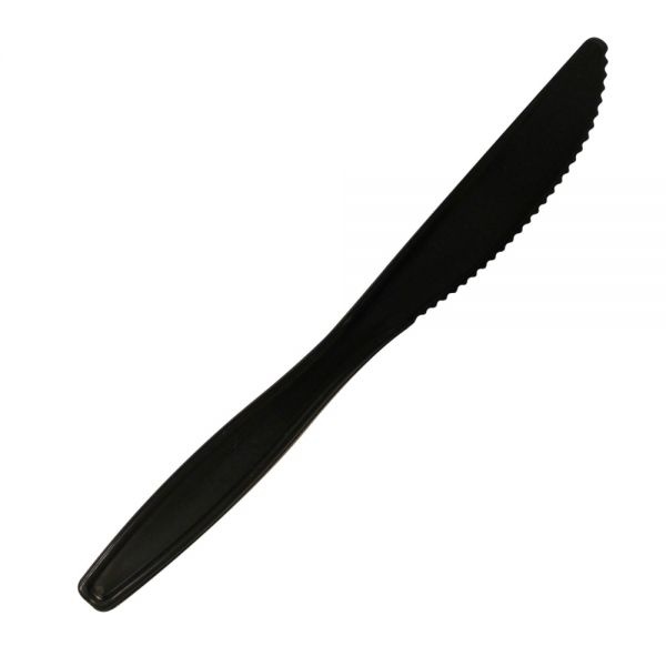 Highmark Plastic Utensils, Full-Size Knives, Black, Box Of 1,000 Knives